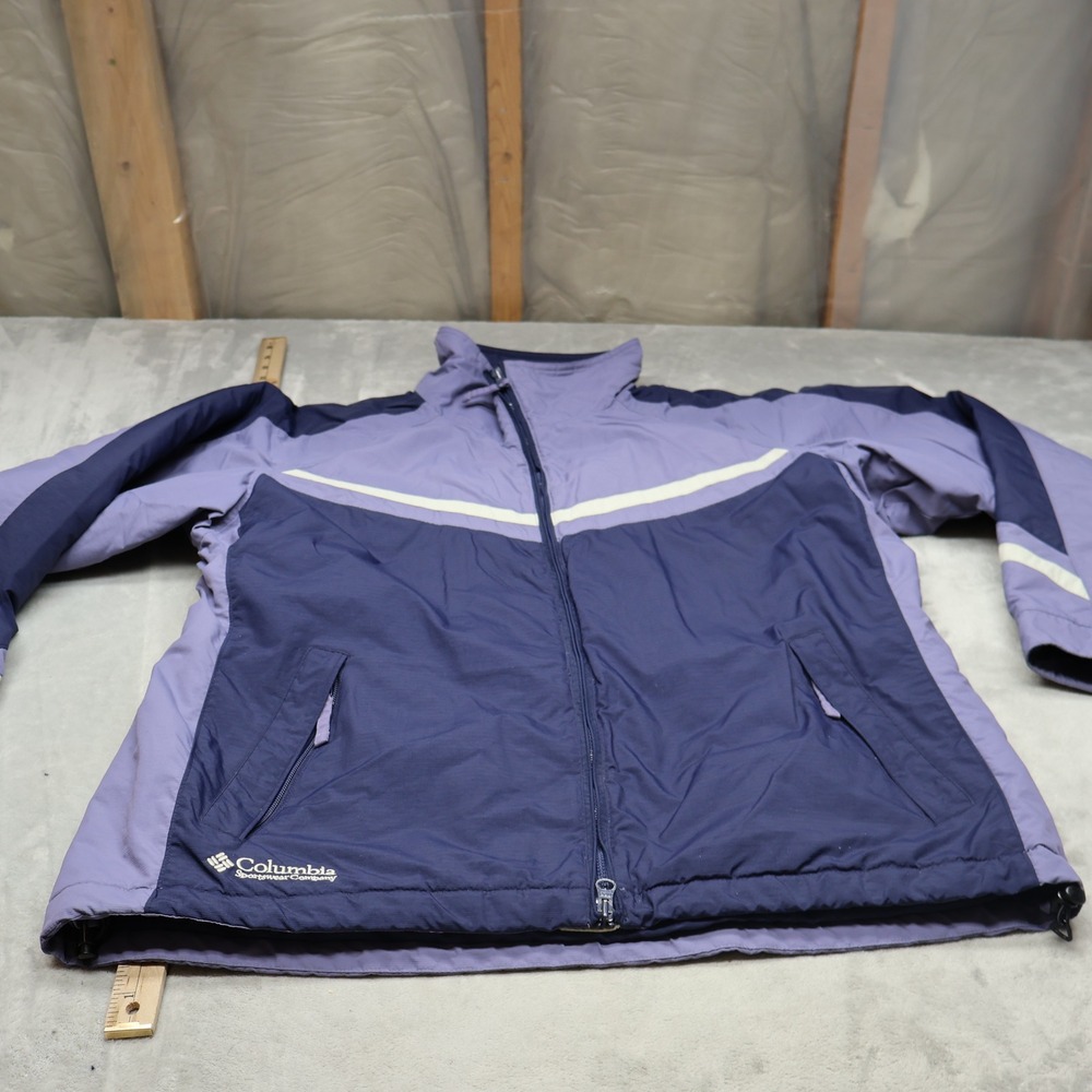 Columbia Jacket Women XL Purple Fleece Lined Hiking Camping Winter Insulated‎